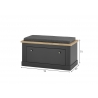 Esikupink padjaga WESTMINSTER tumehall / tamm, 92x45xH51 cm
