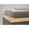 Esikupink padjaga WESTMINSTER tumehall / tamm, 92x45xH51 cm