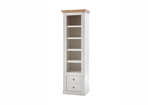 Kapp-riiul WESTMINSTER valge / tamm, 61x42xH202 cm