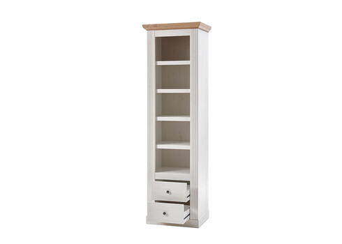 Kapp-riiul WESTMINSTER valge / tamm, 61x42xH202 cm