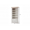 Kapp-riiul WESTMINSTER valge / tamm, 97x42xH202 cm