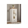 Vitriinkapp WESTMINSTER valge / tamm, 58x42xH122 cm