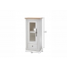 Vitriinkapp WESTMINSTER valge / tamm, 58x42xH122 cm