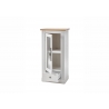 Vitriinkapp WESTMINSTER valge / tamm, 58x42xH122 cm