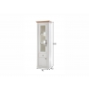 Vitriinkapp WESTMINSTER valge / tamm, 61x42xH202 cm
