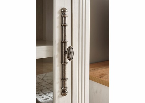 Vitriinkapp WESTMINSTER valge / tamm, 61x42xH202 cm