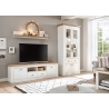 Vitriinkapp WESTMINSTER valge / tamm, 97x42xH202 cm