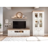 Vitriinkapp WESTMINSTER valge / tamm, 97x42xH202 cm