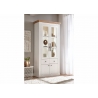 Vitriinkapp WESTMINSTER valge / tamm, 97x42xH202 cm