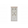 Vitriinkapp WESTMINSTER valge / tamm, 97x42xH202 cm