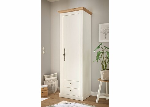 Esikukapp WESTMINSTER valge / tamm, 66x46xH203 cm