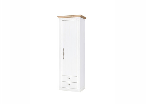 Esikukapp WESTMINSTER valge / tamm, 66x46xH203 cm