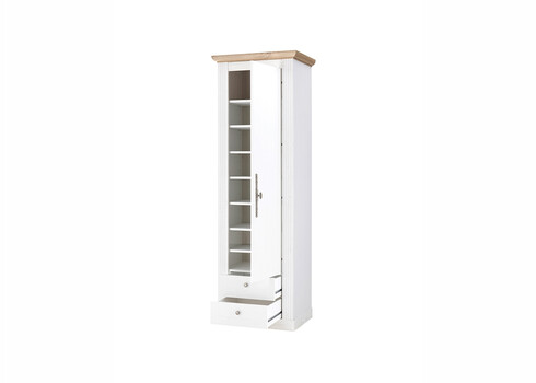 Esikukapp WESTMINSTER valge / tamm, 66x46xH203 cm