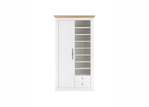 Esikukapp WESTMINSTER valge / tamm, 108x46xH203 cm