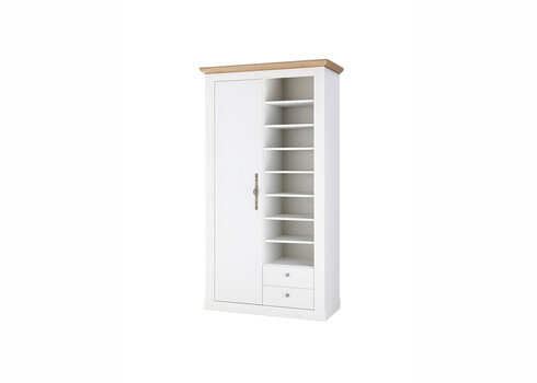 Esikukapp WESTMINSTER valge / tamm, 108x46xH203 cm