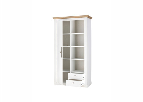 Esikukapp WESTMINSTER valge / tamm, 108x46xH203 cm