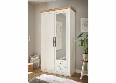 Esikukapp WESTMINSTER valge / tamm, 108x46xH203 cm