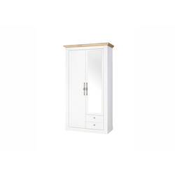 Esikukapp WESTMINSTER valge / tamm, 108x46xH203 cm