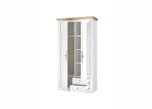 Esikukapp WESTMINSTER valge / tamm, 108x46xH203 cm