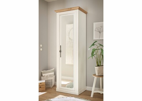 Esikukapp WESTMINSTER valge / tamm, 66x46xH203 cm