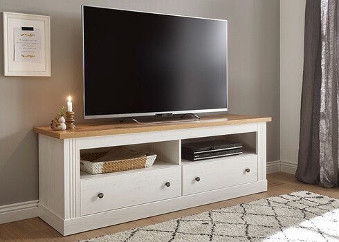 Tv-alus WESTMINSTER valge / tamm, 153x41xH52 cm