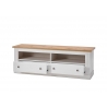 Tv-alus WESTMINSTER valge / tamm, 153x41xH52 cm