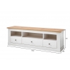 Tv-alus WESTMINSTER valge / tamm, 162x41xH52 cm