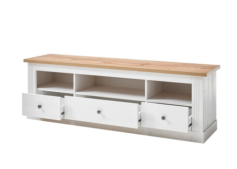 Tv-alus WESTMINSTER valge / tamm, 162x41xH52 cm