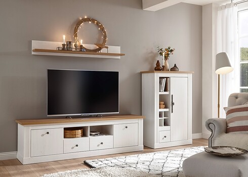 Kapp WESTMINSTER valge / tamm, 80x42xH122 cm