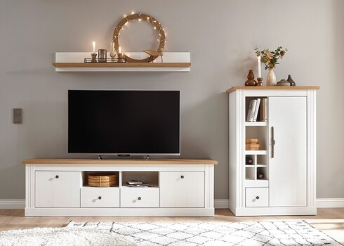 Kapp WESTMINSTER valge / tamm, 80x42xH122 cm