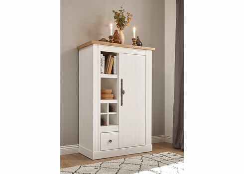 Kapp WESTMINSTER valge / tamm, 80x42xH122 cm