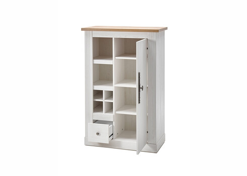 Kapp WESTMINSTER valge / tamm, 80x42xH122 cm