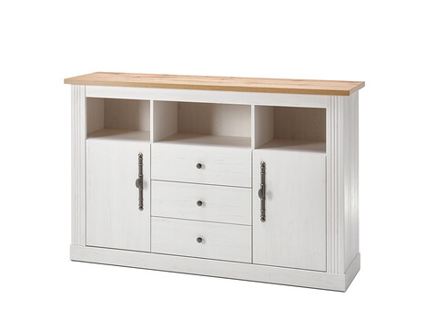 Kummut WESTMINSTER valge / tamm, 150x42xH96 cm