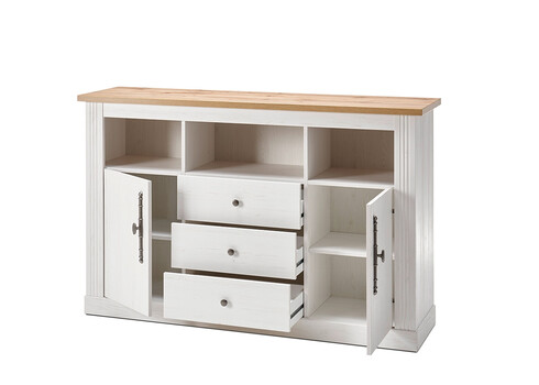 Kummut WESTMINSTER valge / tamm, 150x42xH96 cm