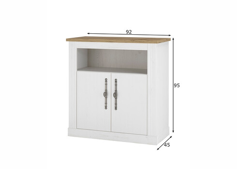 Kummut WESTMINSTER valge / tamm, 92x45xH95 cm