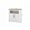 Kummut WESTMINSTER valge / tamm, 92x45xH95 cm