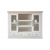 Vitriinkapp WESTMINSTER valge / tamm, 160x42xH122 cm