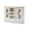 Vitriinkapp WESTMINSTER valge / tamm, 160x42xH122 cm