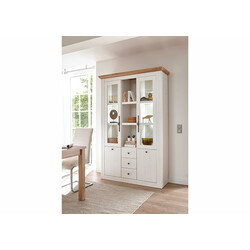 Puhvetkapp WESTMINSTER valge / tamm, 129x42xH202 cm