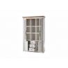 Puhvetkapp WESTMINSTER valge / tamm, 129x42xH202 cm