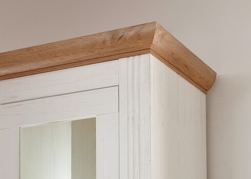 Puhvetkapp WESTMINSTER valge / tamm, 153x42xH205 cm