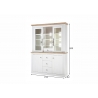 Puhvetkapp WESTMINSTER valge / tamm, 153x42xH205 cm