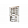 Puhvetkapp WESTMINSTER valge / tamm, 153x42xH205 cm