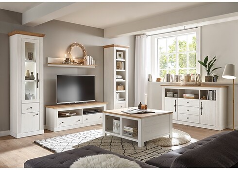 Diivanilaud WESTMINSTER valge / tamm, 93x93xH50 cm