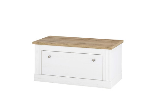 Esikupink WESTMINSTER valge / tamm, 92x45xH46 cm