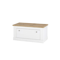 Esikupink WESTMINSTER valge / tamm, 92x45xH46 cm