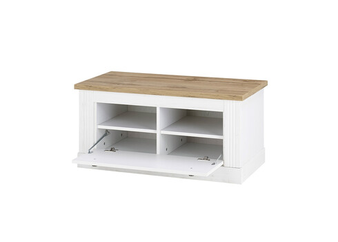 Esikupink WESTMINSTER valge / tamm, 92x45xH46 cm