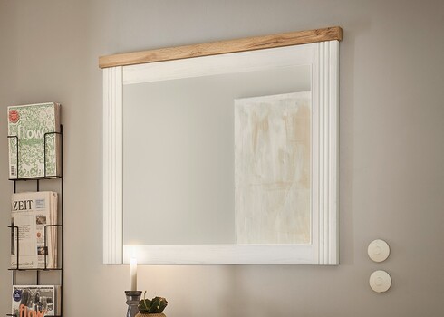 Seinapeegel WESTMINSTER valge / tamm, 90x4xH73 cm