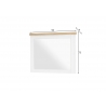 Seinapeegel WESTMINSTER valge / tamm, 90x4xH73 cm