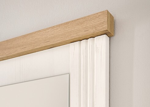 Seinapeegel WESTMINSTER valge / tamm, 90x4xH73 cm